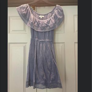 jean blue dress w/ lace